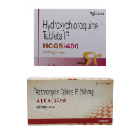 하이드록시클로로퀸 HCQS-400mg 200정 + 아지트로마이신 ATERIX-250mg 120정