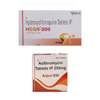 하이드록시클로로퀸 HCQS-200mg 150정 + 아지트로마이신 Azijuv 250mg 60정